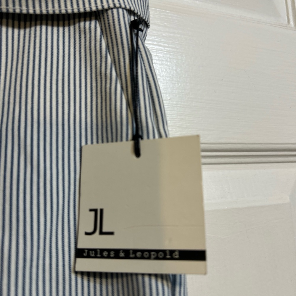 NWT Jules & Leopold Blue White Striped Belted Pull-On Capri Length Pants Size XS - Picture 5 of 10